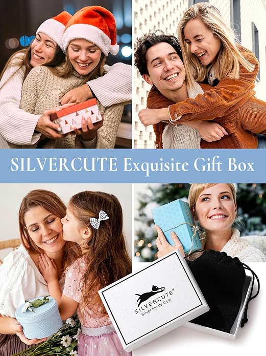 SILVERCUTE 925 Sterling Silver Necklace for Women,1mm/1.3mm/1.5mm/1.6mm Thin Silver Cable Chain/Box Chain/Rope Chain Necklace with Extension Chain,18/20/22/24/26/28/30 Inch
