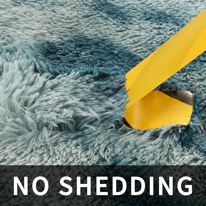 Sour Lemon 8x10 Area Rugs for Bedroom Living Room, Large Fluffy Shag Rug | Shaggy Carpet, Soft Plush Furry Bedside Rugs, Anti Slip, Washable Area Modern Rugs Floor Mat for Kids Girls Boys Living Room