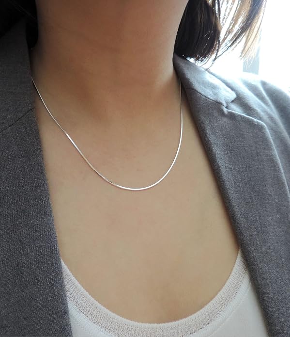 DEARMAY 14K Gold Plated Herringbone Necklaces for Women, Dainty Gold Snake Choker Chain Non Tarnish Trendy Simple Thin & Chunky Options Neckalce 1.5/3/5/6/8mm Chain Jewelry for Gifts