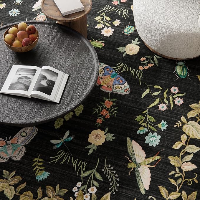 Washable Runners for Hallways Kitchen Rugs: 2'6"x8' Runner Rug Stain Resistant Non Slip Low Pile Soft Carpet Runners Rug for Bedroom Hallway Indoor Entryway Kitchen Laundry Room Farmhouse
