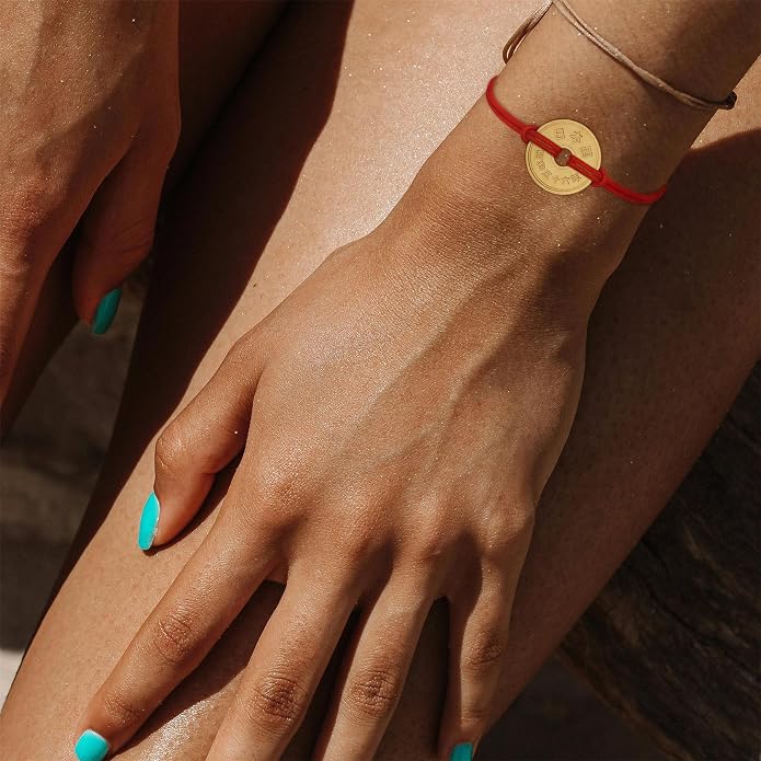 HOBBY OF KINGS Good Luck Coin Bracelet | 18k Gold Plated Wristband | Handmade Jewelry for Collectors and History Lovers
