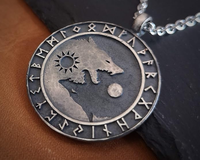 Yin Yang Necklace For Men Ancient Looking High Quality Pendant Jewelry - Yin Yang Gifts - Viking Jewelry for Men