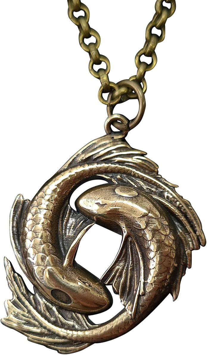 Yin Yang Necklace For Men Ancient Looking High Quality Pendant Jewelry - Yin Yang Gifts - Viking Jewelry for Men