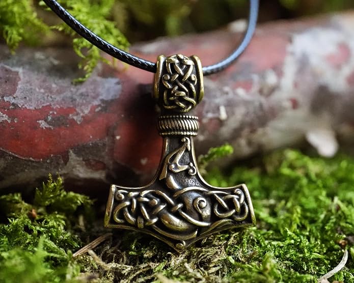 Baldur Jewelry - Thors Hammer Necklace Pendant Mjölnir - Viking Norse Thor Hammer Pendant Viking Jewelry - Thor Necklace - Thor Gifts for Men - Viking Necklace for Men