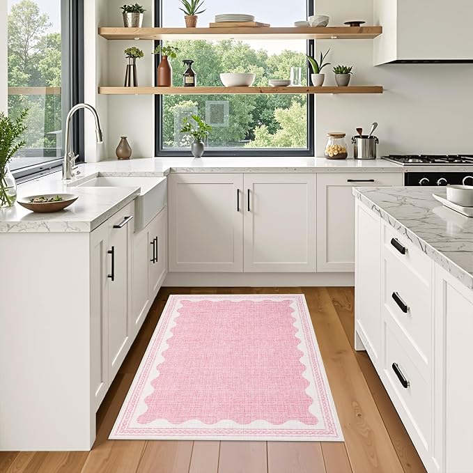 GarveeHome Scalloped Rug