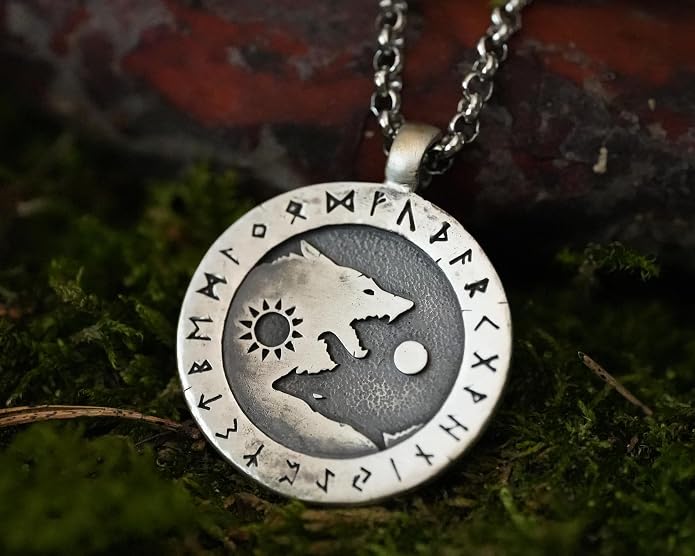 Yin Yang Necklace For Men Ancient Looking High Quality Pendant Jewelry - Yin Yang Gifts - Viking Jewelry for Men