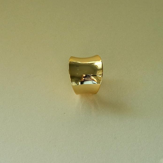 Wide Band Ring for Women | Sculptural Statement Rings| 18K Gold Plated Polish Large Thumb Index Full Finger Rinds