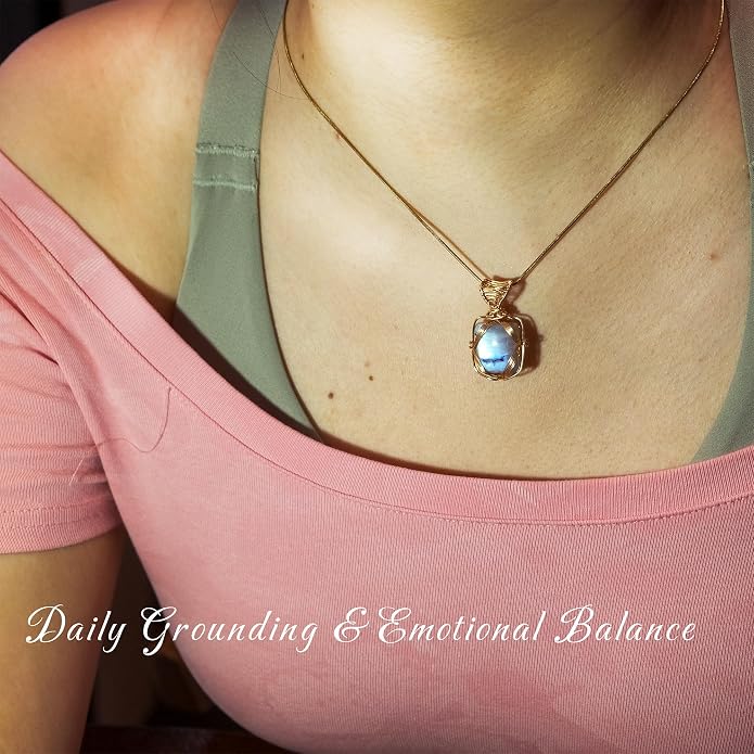 Natural Faceted Labradorite Pendant Necklace – Unique Stone of Magic & Transformation, Iridescent Flash Gemstone Jewelry, Handmade Healing Crystal Gift for Women, Birthday, Anniversary, Spiritual Awakening & Intuition