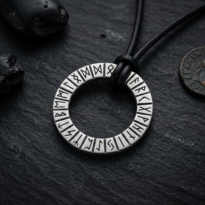 Viking Necklace for Men 925 Sterling Silver Norse Viking Pendant Norse Jewelry for Dad Husband, w/Stainless Steel Chain 22"+2"