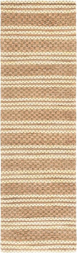 Martha Stewart X SAFAVIEH Collection Runner Rug - 2'3" x 8', Natural & Yellow, Handmade Wool & Jute, Ideal for Hallway, Foyer, Bedroom (MSR9528D)