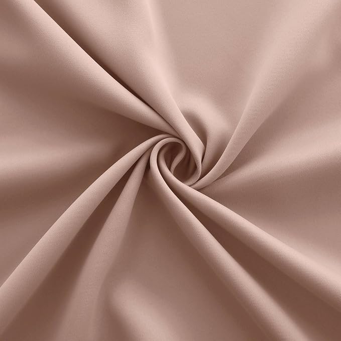 KOUFALL Blush Pink Curtains Blackout,Nursery Curtain for Girl Baby,Grommet Neutral Boho Pale Rose Peach Shabby Chic Aesthetic Modern Glam Pastel Curtains for Girls Bedroom 2 Panels Set 84 Inches Long