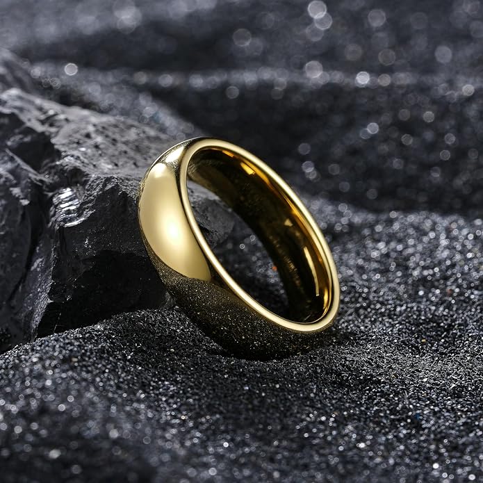 King Will Ceramic Wedding Band for Men Women-6-8mm Width Black & White with Multi Style Design Promise Rings Comfort Fit Size 7-14