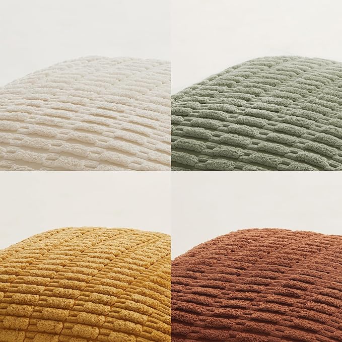 Fancy Homi 4 Packs Decorative Throw Pillow Covers for Living Room Couch Bed, Modern Farmhouse Boho Home Décor Accent Cushion Case, 24" x 24", Fall