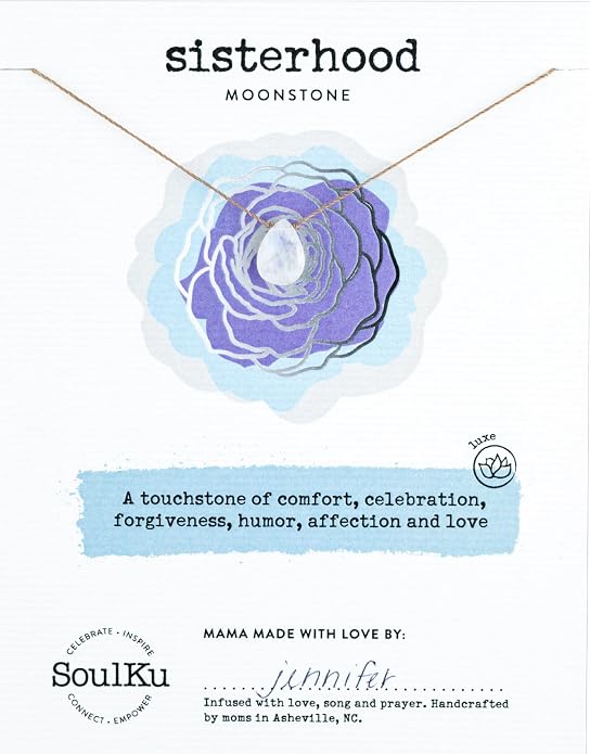 SOULKU Luxe Inspirational Necklace, Empowerment Jewelry, Handcrafted Necklace For Women, Gift For Mom, 2" Extender With Lobster Clasp, 16" Nylon Cord