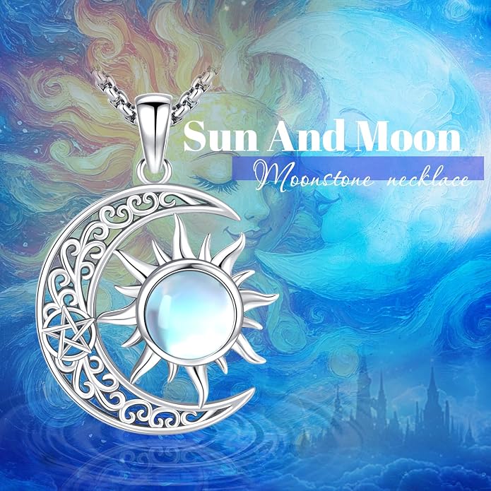 Pentagram/Celtic Knot/Witches Knot/Santa Muerte/Triple Moon Goddess/Baphomet/Hecate Necklace Sterling Silver Magic Wiccan Amulet Pagan Jewelry for Women Men