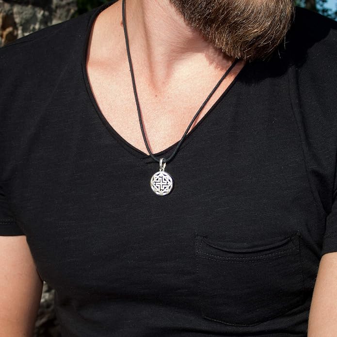 925 Sterling Silver Viking Valkyrie Pendant Necklace - Ancient Odin's Warrior Symbol Protection Amulet Talisman Charm - Nordic Valhalla Norse Mythology Jewelry for Men Women - Handmade