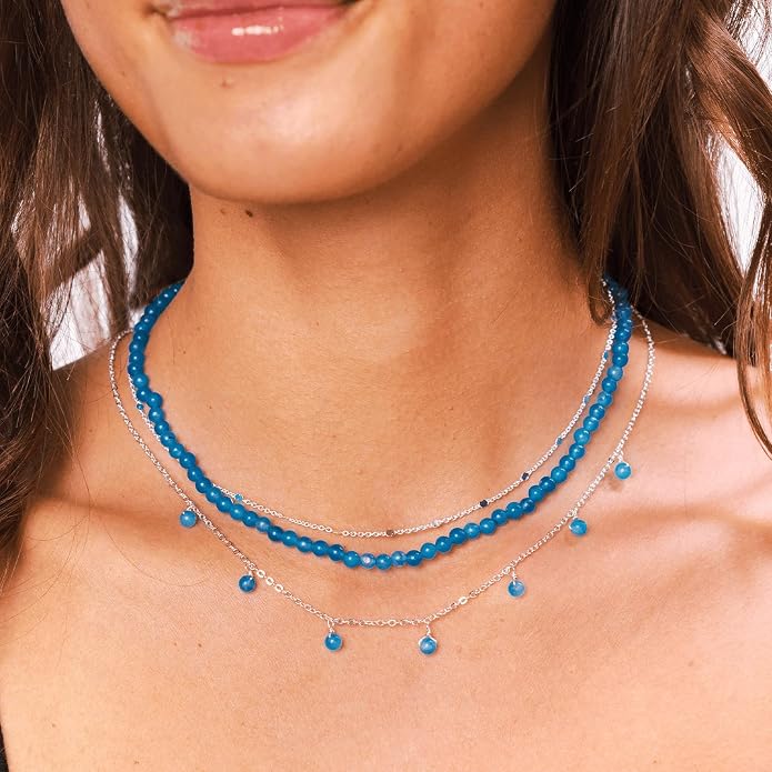 Lotus and Luna 7 Chakra Necklace for Women - Healing Crystal Necklace with Genuine Stones (Master Healer) to Bring Balance and Healing to Mind and Body - Handmade Jewelry Gift