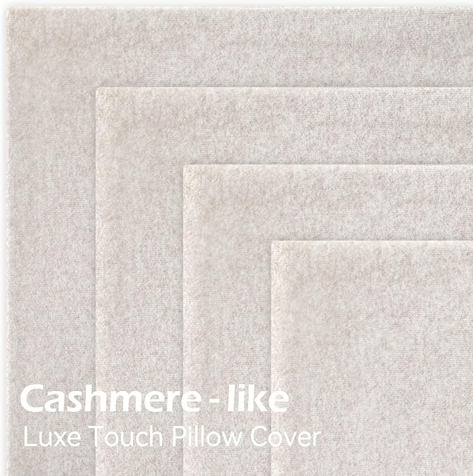 a moment Waterproof Christmas Throw Pillow Covers Set of 4,20x20 Inch Outdoor Stain Resistant Pet Friendly Pillowcases Cushion Covers for Patio Sofa and Living Room,Beige Gray