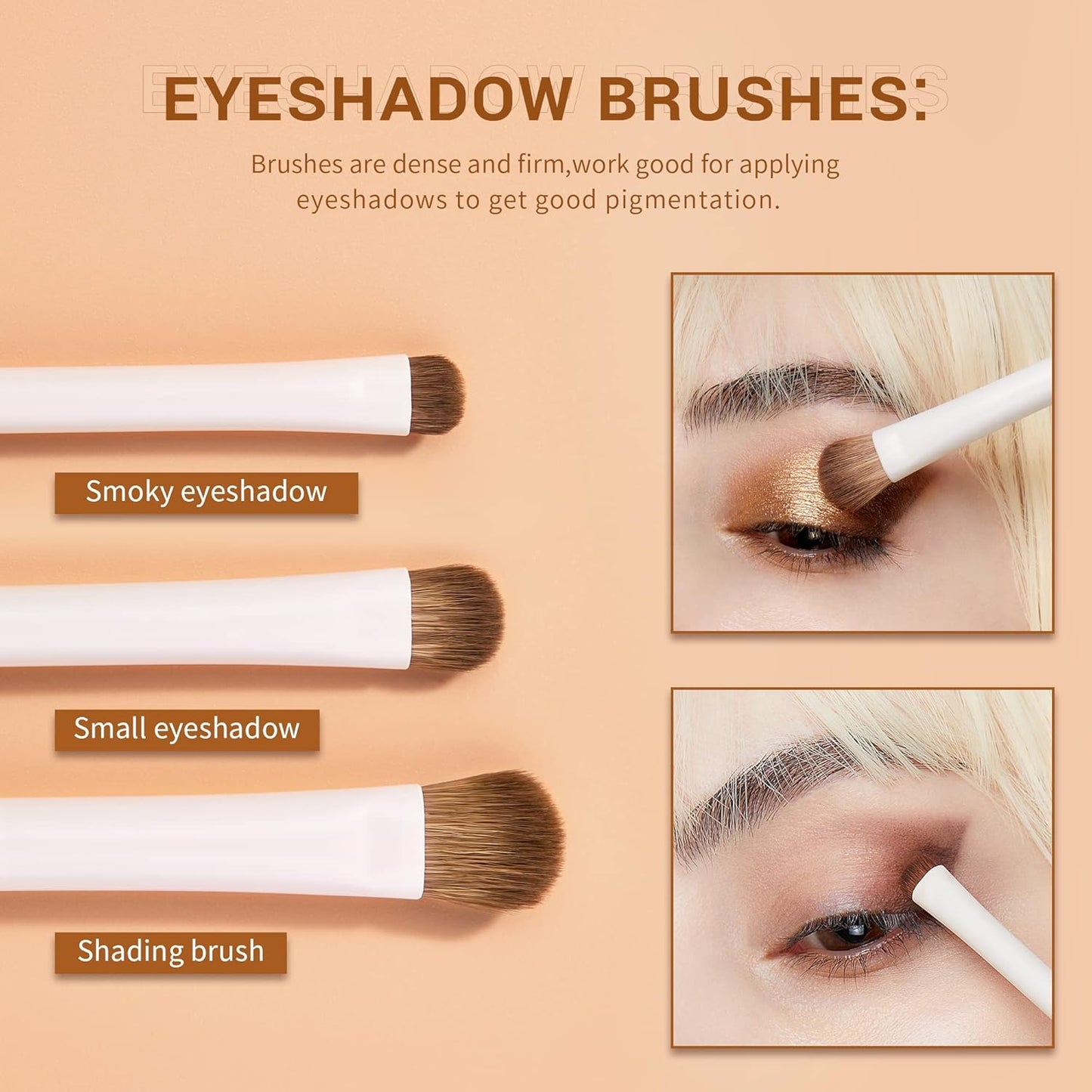 Jessup Precision Makeup Brushes 10Pcs Eye Makeup Brush Set Premium Synthetic Eyeshadow Concealer Eyeliner Eyebrow Blending Highlight Brush, Light Grey T330