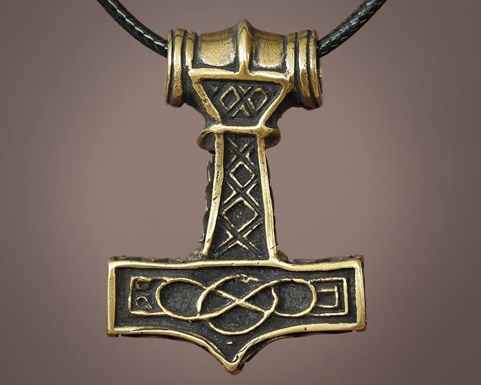 Baldur Jewelry - Thors Hammer Necklace Pendant Mjölnir - Viking Norse Thor Hammer Pendant Viking Jewelry - Thor Necklace - Thor Gifts for Men - Viking Necklace for Men