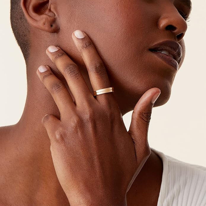 PAVOI 14K Gold Plated Twist Stacking Ring | Bands for Women