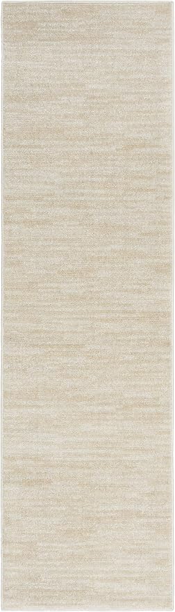 Nourison Home Nourison Essentials Ivory Beige 2' x 6' Area Rug - Easy Clean, Non Shedding, Bed Room, Living Room, Dining Room, Kitchen (6' Runner)
