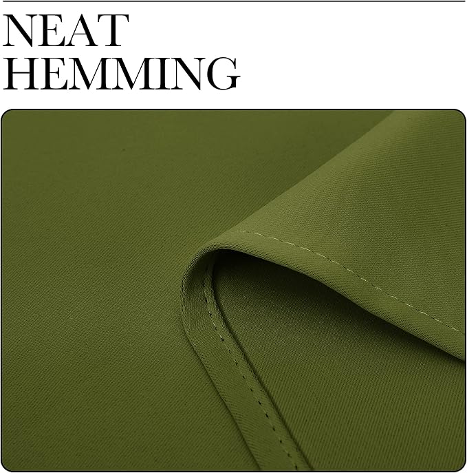 NICETOWN Christmas Window Decoration Thermal Insulated Solid Grommet Blackout Curtains/Drapes for Living Room (1 Pair, 42 by 63 inches, Olive Green)