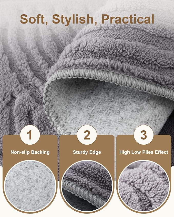 Carvapet 6x9 Area Rug - Grey Modern Geometric Maze 3D High Low Pile Texture Floor Carpet, Luxurious Washable Soft Plush Rug with Skid-Resistant Backing for Living Room Dining Room
