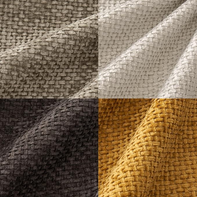 MIULEE Pack of 4 Couch Throw Pillow Covers 16x16 Inch Neutral Gold/Brown Soft Decorative Chenille Pillow Covers Farmhouse Accent Cushion Covers for Boho Fall Home Decor Sofa Bedroom Living Room