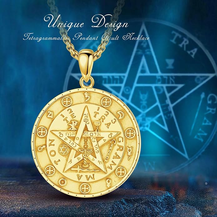 AEONSLOVE Tetragrammaton De Plata 925 Sterling Silver Tetragrammaton Necklace/Metatron Cube Pendant Amuleto De Proteccion Gifts for Women Men