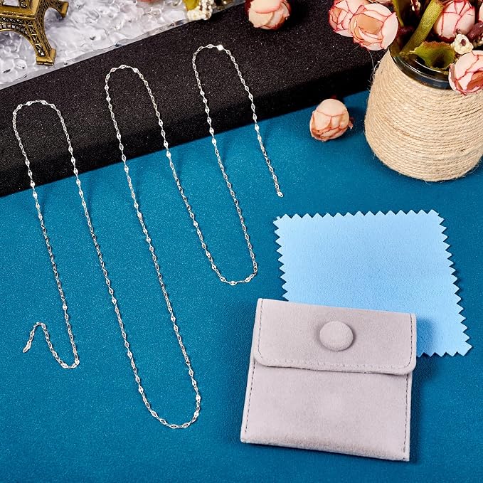 1M Silver Permanent Jewelry Chains 925 Sterling Silver Necklace Chains Sterling Silver Dapped Chains Small 2mm Fine Link Chains for Permanent Jewelry Making