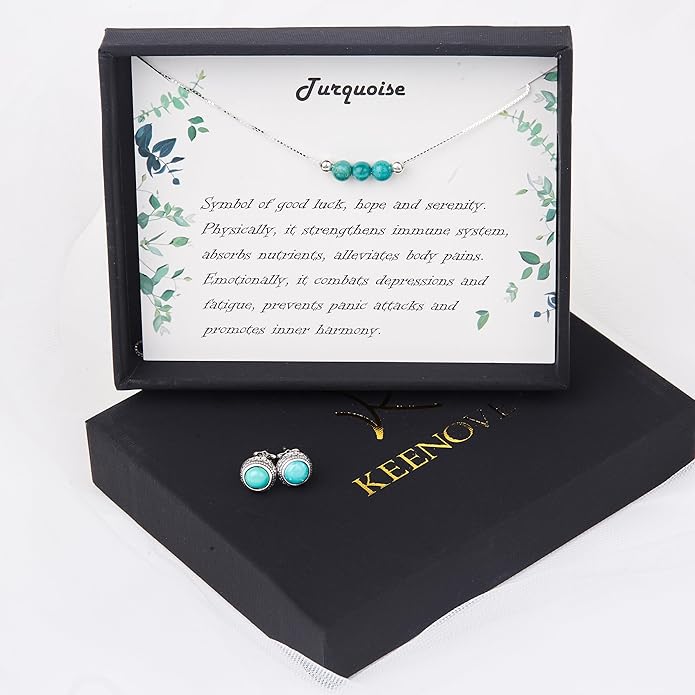 Dainty Crystal 925 Sterling Silver Choker Collar Necklace Handmade With 3 Beads Birthstone Jewelry Gifts for Women Young Lady Mother Friends Keenove