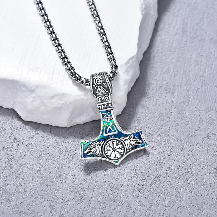 Viking Necklace for Men 925 Sterling Silver Viking Norse Pagan Jewelry Gifts for Women