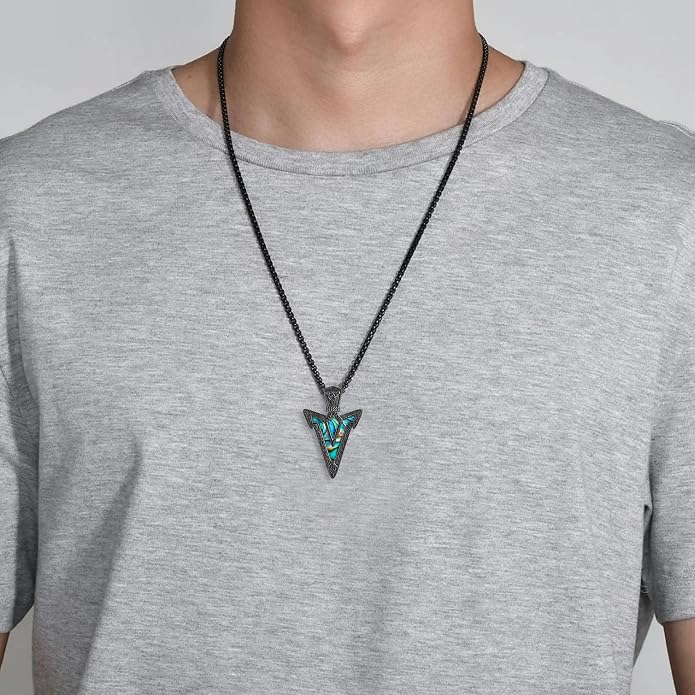 Anchor/Thors Hammer/Arrowhead/Wolf/Raven Necklace for Men 925 Sterling Sliver Jewelry Graduation Gifts for Men Women