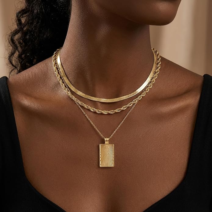 Unisex Celestial Gold Pendant Necklaces, Sun/Moon/Star/Angle Celestial Elements Unisex Choker Gold Lover Chains for Men and Women Jewelry