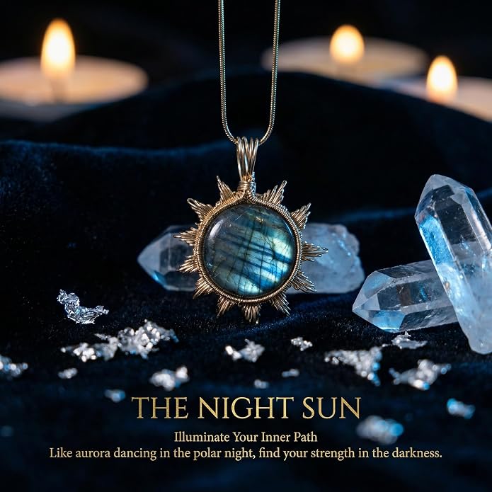Natural Faceted Labradorite Pendant Necklace – Unique Stone of Magic & Transformation, Iridescent Flash Gemstone Jewelry, Handmade Healing Crystal Gift for Women, Birthday, Anniversary, Spiritual Awakening & Intuition