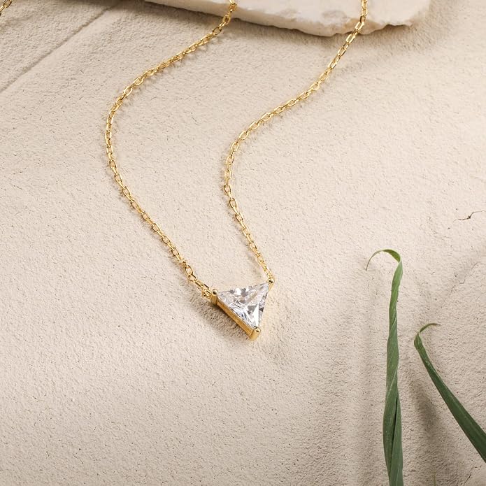 S.Leaf 18K Gold Plated Cubic Zirconia Choker Necklace for Women 925 Sterling Silver Layered Coin Moon Star Heart Circle Crystal Lariat Pendant Necklaces Gifts for Women Trendy