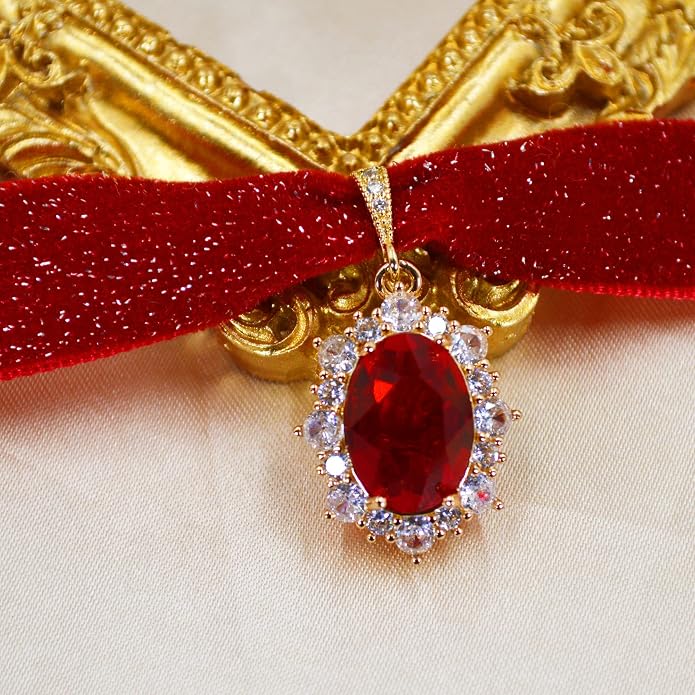 MOMOCAT 14K Gold Plated Sapphire Imitation Velvet Choker Necklace for Women Thick Chokers Birthstone Chocker Vintage Pendant Necklaces Chockers for Women Teen Girls Princess Costume Jewelry Aesthetic