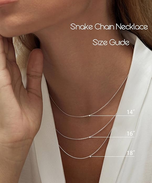 DEARMAY 14K Gold Plated Herringbone Necklaces for Women, Dainty Gold Snake Choker Chain Non Tarnish Trendy Simple Thin & Chunky Options Neckalce 1.5/3/5/6/8mm Chain Jewelry for Gifts
