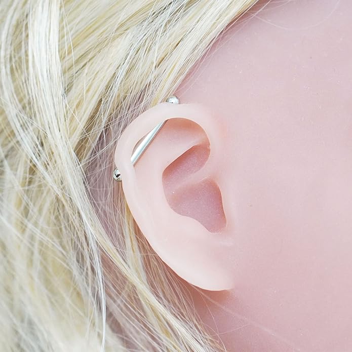 Non-Piercing Fake Adjustable Faux Industrial Piercing Earring