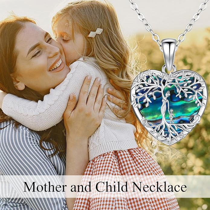 Odinstone Tree of Life Necklace, Sterling Silver Pendant for Women Family Tree Necklaces Jewelry for Mom/Wife/Grandma(With Fine Gift Box)