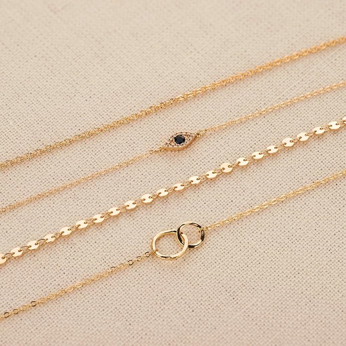 LOYATA Gold Bracelet Gold 14K Gold Filled Dainty Chain Simple Jewelry Gift for Women
