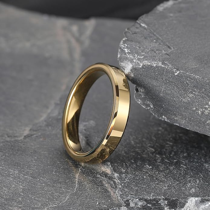 King Will BASIC Men Women 4mm/5mm/6mm/7mm/8mm Titanium Rings Polished Wedding Band Engagement Anniversary Band Comfort Fit