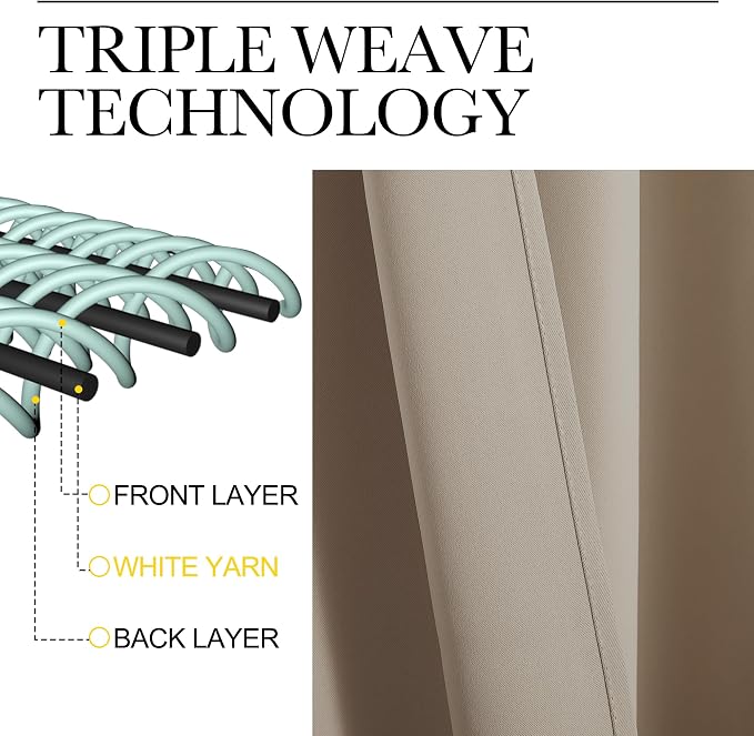 NICETOWN RV Blackout Curtains for Camper Windows, Taupe, 29" Wide by 40" Long, 2 PCs, Short Blackout Curtains & Drapes, Thermal Insulated Blackout Curtain Panels for Kids Room, Play Room