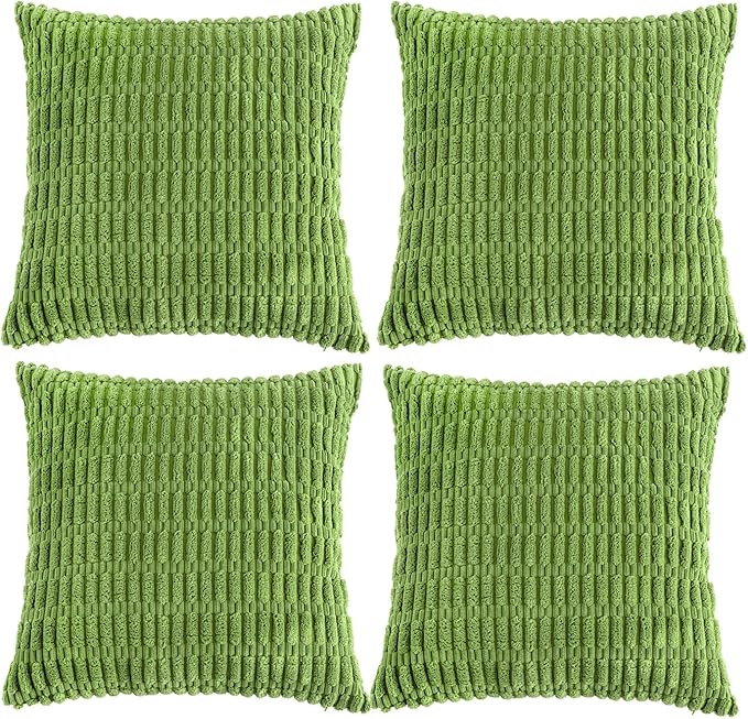 Fancy Homi 4 Packs Decorative Throw Pillow Covers for Living Room Couch Bed, Modern Farmhouse Boho Home Décor Accent Cushion Case, 26" x 26", Lime Green