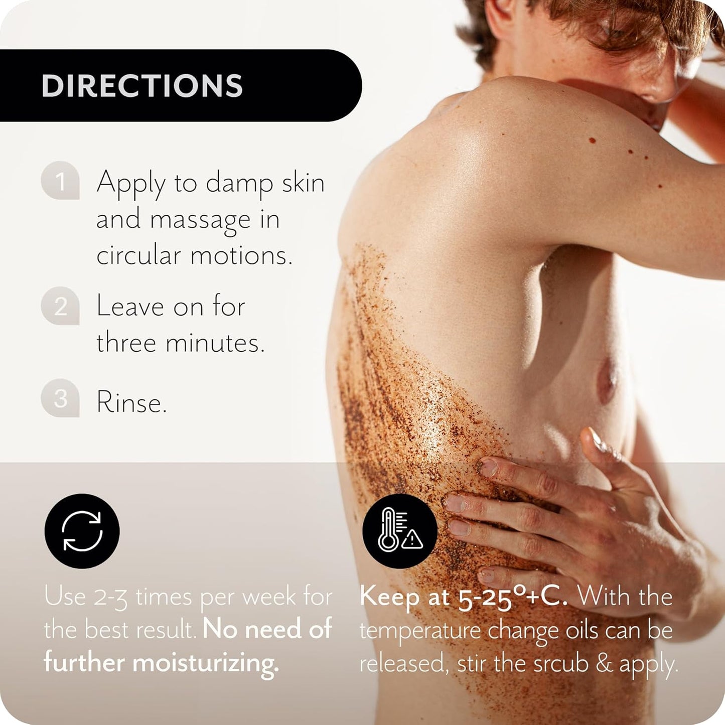 THE ACT Coffee Body Scrub with Salt & Cocoa – Exfoliating Scrub for Cellulite, Stretch Marks, Ingrown Hair – Organic Moisturizing Body Scrub with Vitamin E & Menthol – Gift for Women & Men, 10.58 Oz