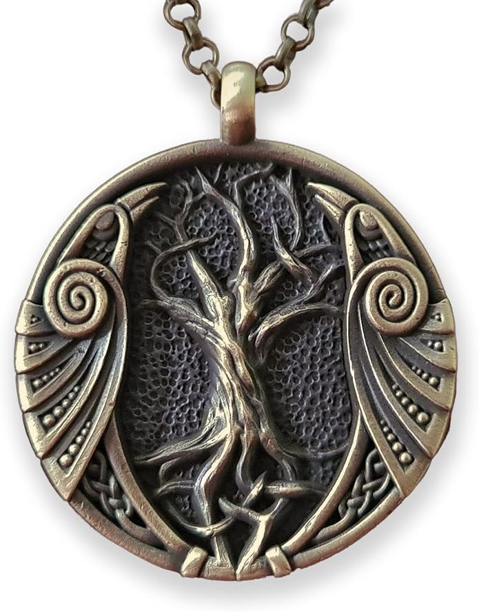 Baldur Jewelry - Handcrafted Yggdrasil Viking Norse World Tree of Life Pendant Necklace Amulet Jewelry | 925 Sterling-Silver Tree of Life Necklace | Viking Gifts |Jewelry for Men Women