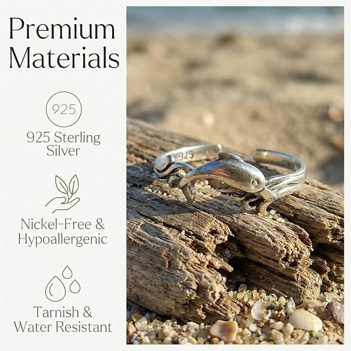 Sterling Silver Toe Ring, Handmade Adjustable Open Band, Minimalist Dainty Summer Beach Foot Jewelry for Women, Can Be Worn as Knuckle or Pinky Ring