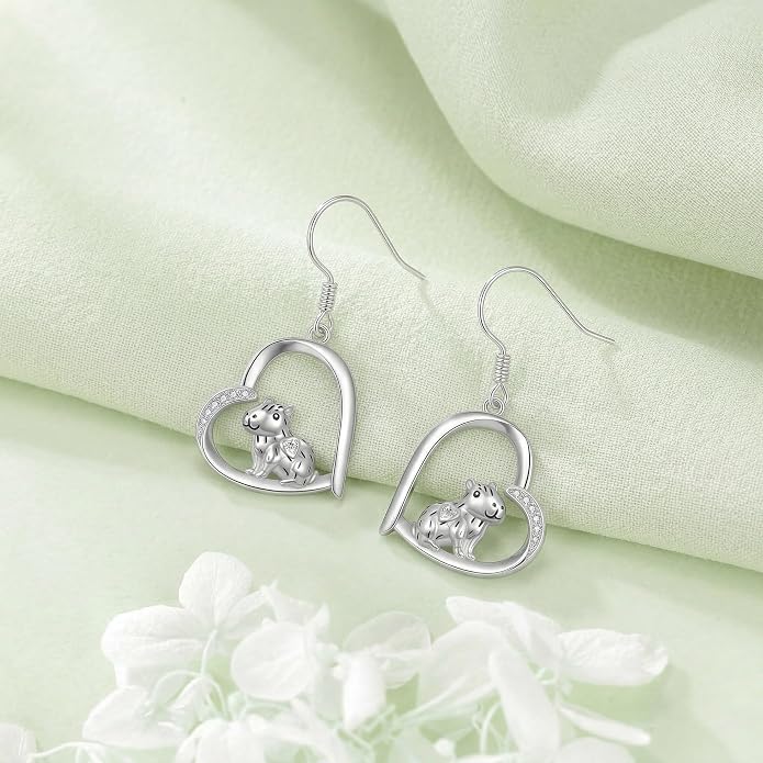 Butterfly/Paw Print/Highland Cow/Cat/Dog/Hummingbird/Dragonfly Earrings 925 Sterling Silver Animal Hypoallergenic Drop Dangle Earrings Animal Valentine's Day Jewelry for Women