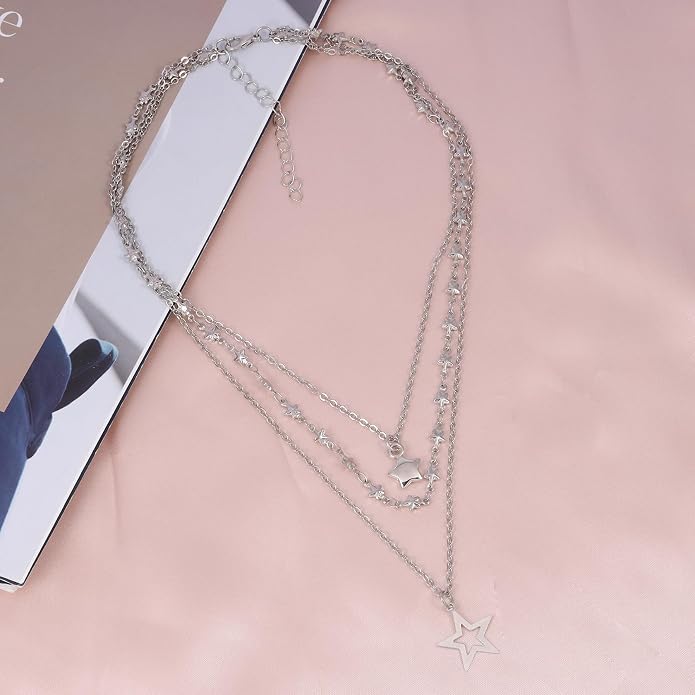 Milakoo Stainless Steel Pendant Necklace for Women Heart Charms Link Chains 23" Length Lobster Clasp